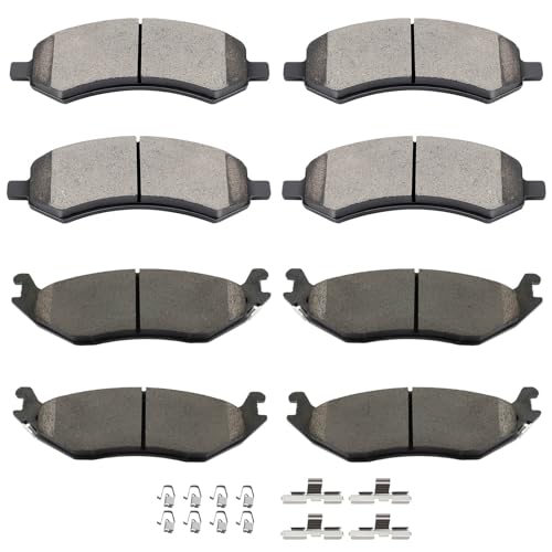 Image of SCITOO D1084 D898 Front Ceramic Rear Ceramic Brake Pad Sets | 2007-2009 For Chrysler For Aspen,2007-2009 For Dodge For Durango,2006-2010 For Ram 1500,2011-2018 For Ram For 1500