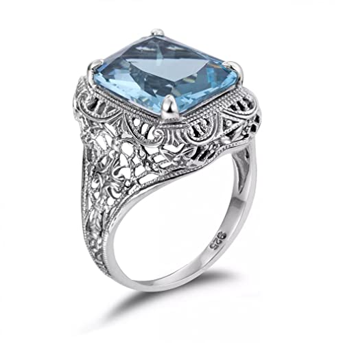 Bague argent 925 aigue-marine : le cadeau mémorable avec sa pierre carrée