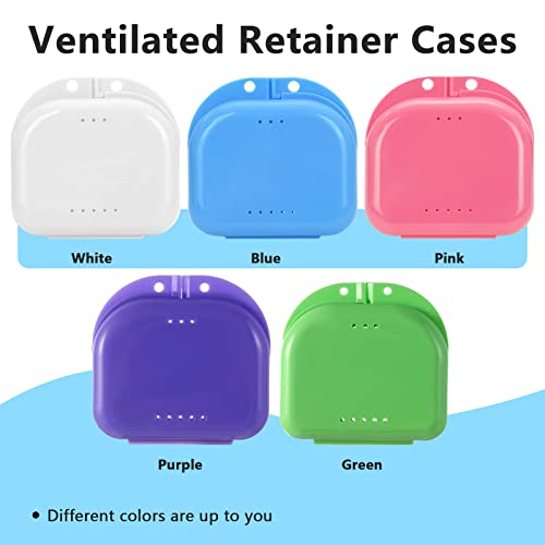 2 Stück Kieferorthopädische Retainer-Hülle, Retainer-Hülle, Prothesen-Hülle mit Belüftungslöchern für Mundschutz und Zahnseide