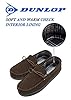 DUNLOP - Mens Real Suede Leather Faux Sheepskin Fur Plush Fleece Lined Moccasin Slippers - Memory Foam - Rubber Sole - House Bedroom Indoor (9 UK, Grey) #3