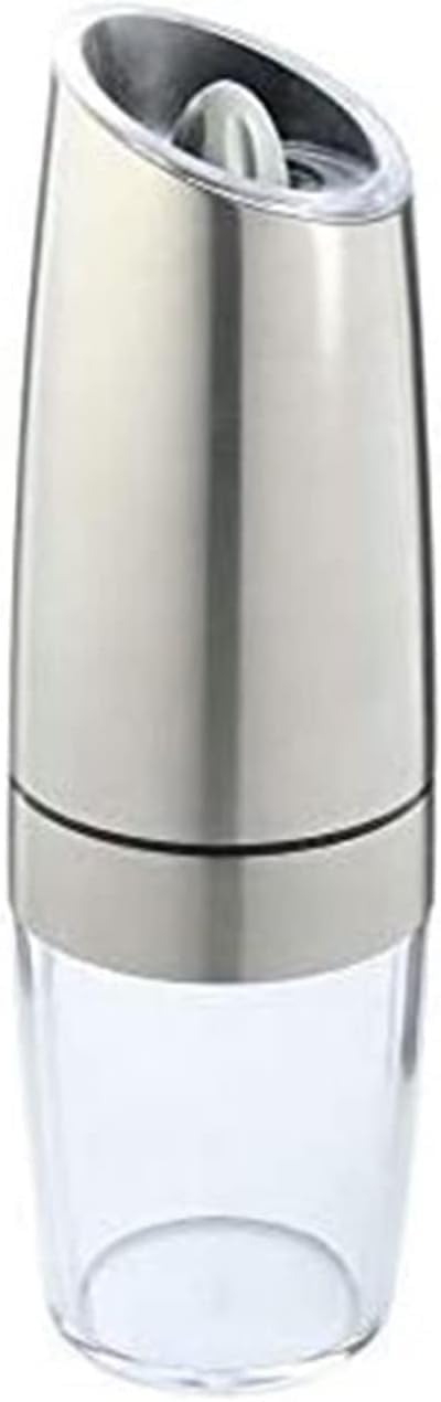 Electric Gravity Pepper Grinder or Salt Mill with Adjustable Coarseness Automatic Pepper Mill Grinder Battery Powered with