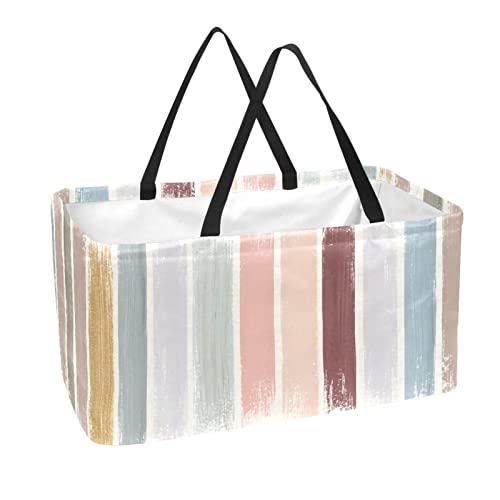 Bolso de utilidad plegable grande,Bolso de compras reutilizable del supermercado golpea los tonos de la tierra
