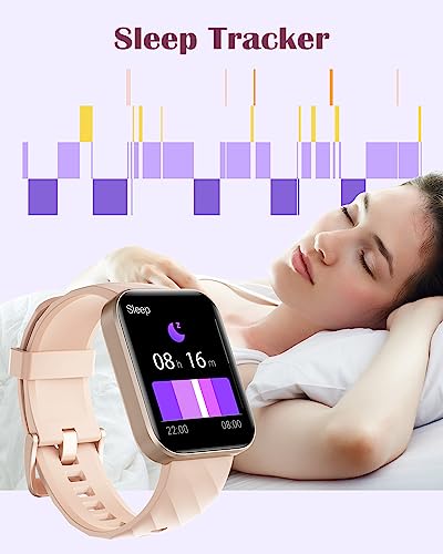 RUIMEN Smart Watch for Women Men Smart Watches with Call Function Fitness Tracker Watch with Heart Rate Monitor Pedometer Oximeter Sleep Tracker Waterproof Smartwatch Answer/Make Calls for Android iOS - Image 6