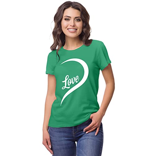 Image of Hangout Hub | Couple Tshirts | One Love Heart | Matching Dress| Set of 2 | Printed|Regular Fit | Cotton T-shirts|Couple Matching dress | Half Sleeves
