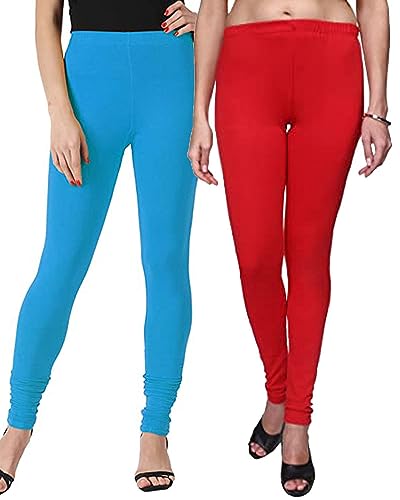 Image of Ultra Soft Cotton Slim fit Solid Color Attractive Casul wear Leggings for Womens - Pack of 2 pcs