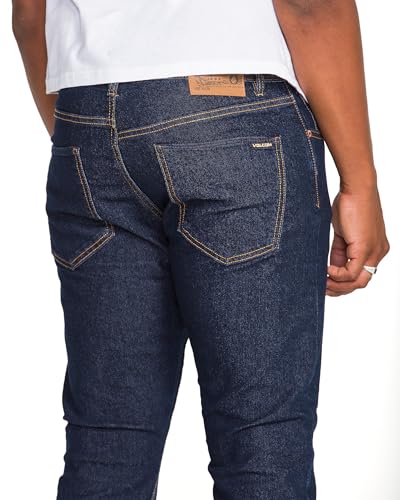 Volcom Men's V Vorta Stretch Denim Pant-Slim Fit, Comfortable & Flexible, Durable Cotton Blend Jeans for Casual or Everyday Wear, V Rinse4