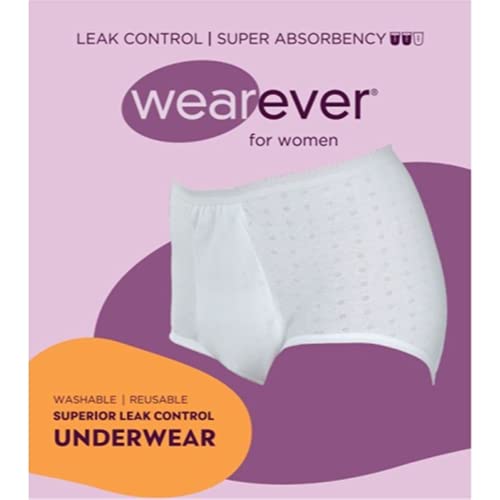 1-Pack Women's Super Absorbency Incontinence Panties White 3X (Fits Hip 49-51") #TOP7