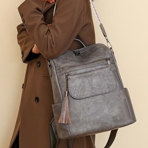 Sac à main décontracté grande capacité en cuir PU résistant - 6