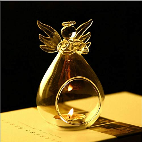 Acquire New Angel Glass Votive Crystal Table Stand Tea Light Candle Holder Candlestick Angel Shape Glass Candle Holder #TOP18