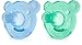 Philips Avent Soothie - Pack de 2 Chupetes calmantes de silicona médica, sin BPA, 3 meses, niño, color azul y verde