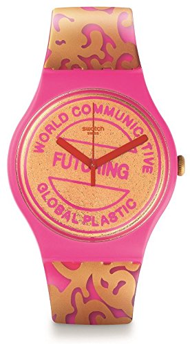 Montre Swatch SUOZ200 montre plastique rose et or Eva & Adele