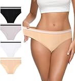 Eiggam Breathable Cheeky Bikini for Women Underwear Seamless Panties Workout Underpants Pack(XL)