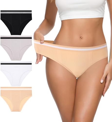 Eiggam Women Stretch No Show Soft Pantie Breathable Cheeky Bikini
