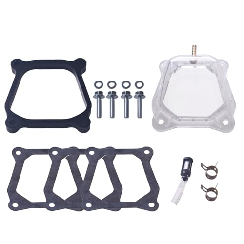 Clear Valve Cover With Billet Valve Cover Spacer Black For Predator Non-Hemi 212cc Engine For Coleman BT200X CT200U Go Kart For Honda GX160 GX200 Engine Go Kart Parts