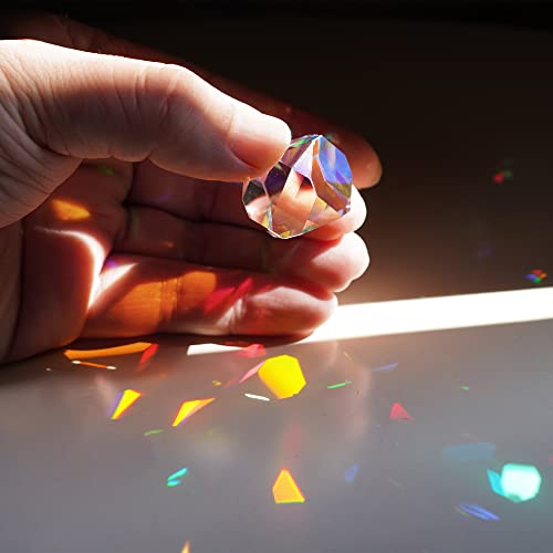 HDCRYSTALGIFTS Farbwürfel Prisma 20 mm K9 optisches Kristallglas Polyeder RGB Dispersion Prisma für Physik, Fotografie, Desktop-Dekoration