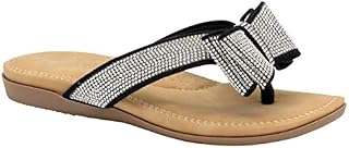 Dunlop Womens Flip Flops New Ladies Memory Foam Toe Post Slip On Beach Sandals