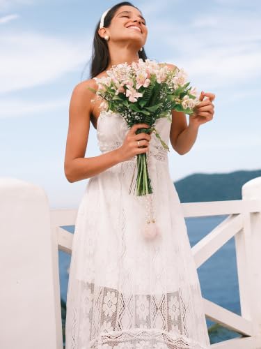 Image of CUPSHE Womens Lace Summer Maxi Dresses 2026 Beach Wear
