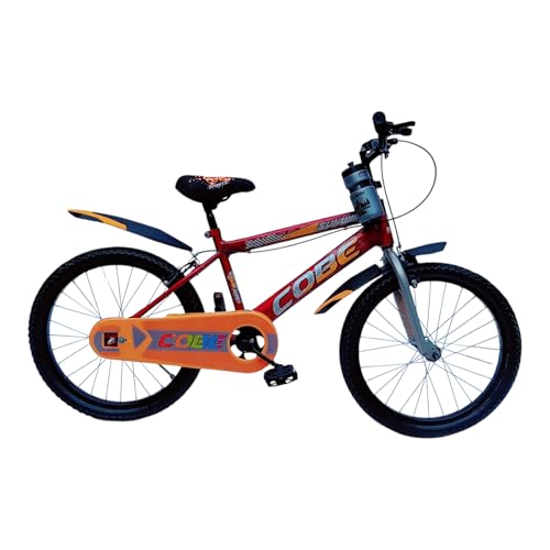 Image of Cobe 20 Inch Kids Bicycle for 6-8 Years Boys & Girls | PU Seat | Steel Rim | Caliper Brakes | TNT BMX Handle | Water Bottle | Chain Cover & Plastic Fenders | Heavy Duty Pedals