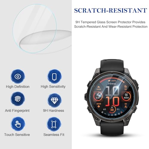 4Pack Watch Screen Protector 1 Pack Soft Case for Garmin Fenix 8/8 Pro 47mm by riwoauoo - Used condition - Image 3