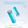 BESTON Rechargeable Lithium AA Batteries with Charger, 3071mWh 4 Pack 1.5V Double A Battery Rechargeable Batteries for Blink Camera,Doorbell,Xbox
