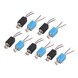 sourcing map 10Pcs DC 3V 3800RPM quadratisch Handy 0408 Vibration Vibrationsmotor mit Kabel DE de