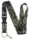 Limeloot Camo Lanyard for Keys, ID Badge, and Accessories - Cool Lanyard for Men & Women with Release Buckle and Key Chain Holder