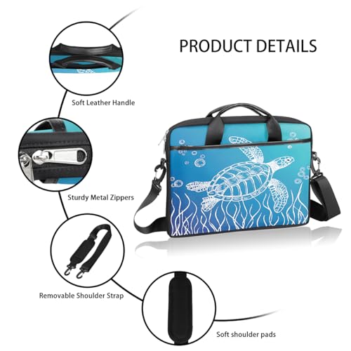 Bolso para portátil Line Art Sea Turtle 15 pulgadas miniatura 4