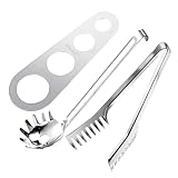 VALICLUD 1Satz Ergonomische Nudelzange Teiliges Mit Messwerkzeug Und Küchennudellöffel Für Einfache Portionierung Für Home Partys Und Grillfeste