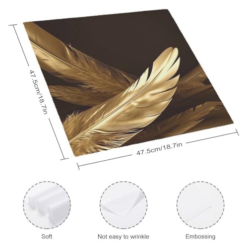 Servilletas de tela decorativas Golden Feathers 2 unidades miniatura 2