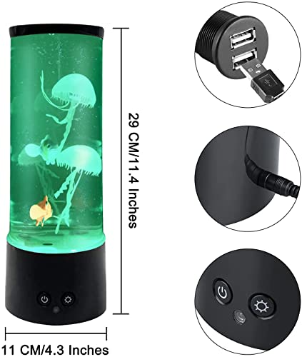 Jellyfish Lamp,Jellyfish Lava Lamp With 16 Color Changing Relax Mood Light Gift With Remote Control Usb Jellyfish Aquarium For Home Office Table Room Decor Gifts For Kids Adults… #TOP1