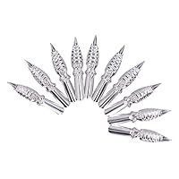 10pcs Caligrafia Nib Set - Nibs Leves de Caneta de Mergulho para Escrita Confortável, para Iniciantes e Projetos de Arte (B5*10)