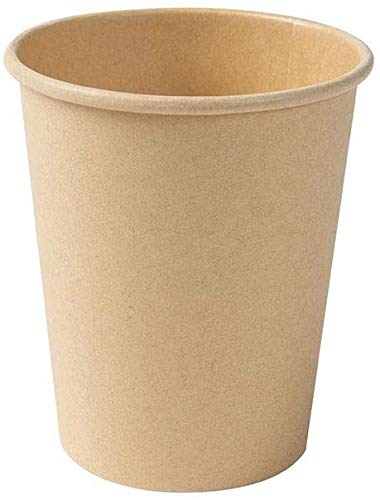 500 sztuk jednorazowych kubków do kawy i herbaty na wynos z brązowego papieru, kubek do degustacji, ekologiczny, bio-degradowalny 230 ml 8 oz
