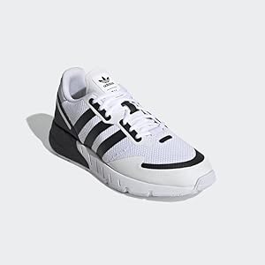 adidas Originals Tênis masculino Zx 1k Boost, Branco/Preto
