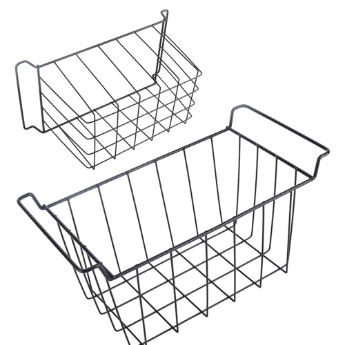 Cestas de congelador de pecho de 2 paquetes con manijas, contenedores de almacenamiento colgantes, cestas de almacenamiento para congeladores de cofres, refrigerador, 39 * 20 * 20 (L 39 cm x W 20 cm