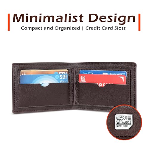 Image of Lavie Sport Men's Edward Wallet | 5 Card Slots | Biofold Wallet | Synthetic Leather | Purse for Men