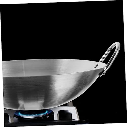 Wok de Acero Inoxidable con Doble Asa 32 cm miniatura 2