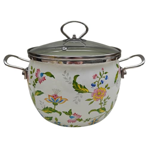 Marmite en émail robuste de 2,8l SUPVOX avec couvercle durable et résistant - 2