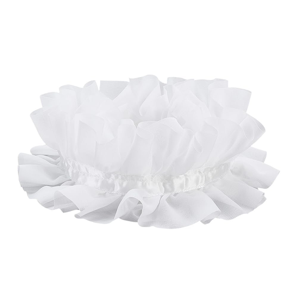 AHANDMAKER Lace Ruffled Collar Vintage White Detachable Collar for Women Victorian Party Casual Wear Gift Costume Neck Collars Unisex Fashion Accessory Styling