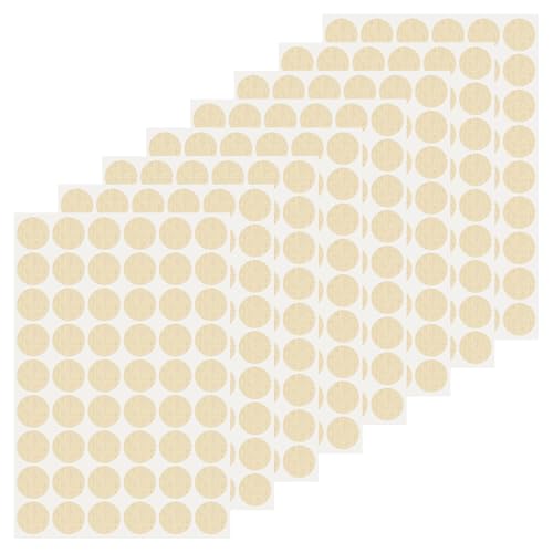 PATIKIL 432 Piezas Tapas Adhesivas para Tornillos, Diámetro 21 mm, Cubiertas de PVC Autoadhesivas para Madera para Protección y Decoración de Muebles, Beige Madera