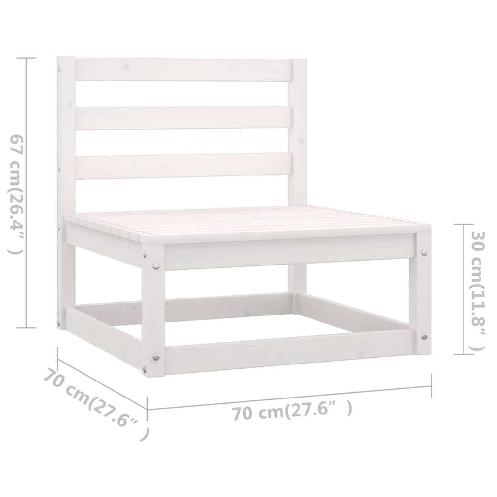 Divano da giardino 3 posti in legno di pino massiccio, design modulare per esterni, set da soggiorno resistente alle intemperie, mobile da terrazza flessibile e stabile