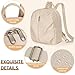 FREEAMG Mini Backpack for Women, Cute Light Weight Backpack, Purse Ladies Small Backpacks, Casual Daypack for Daily Travel, Beige