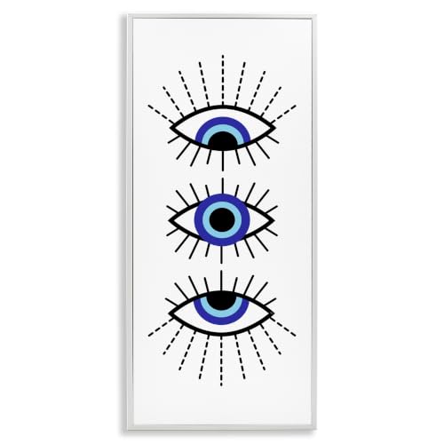 Sacred Evil Eye Geometric Iris, 10 x 24 Inch Framed Giclée Print