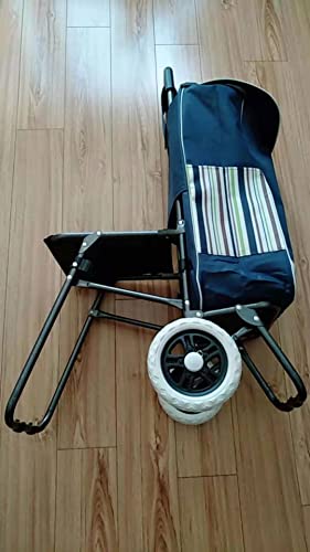 Multifunktions-Einkaufswagen mit Sitz (Größe: 55,9 cm, 30,5 cm, 20,3 cm) für Einkaufen, Reisen, Freizeit, Angeln – Bild 8