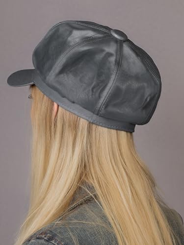 Set de 4 Gorras Newsboy de Cuero PU para Mujer miniatura 4