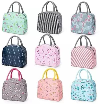 Rockjon Lunch Bag Handle Insulation Cooler Bag for Women Lunch Bag (Multicolor, 10 L) (B0CPMPBZ9X) Amazon Price History, Amazon Price Tracker