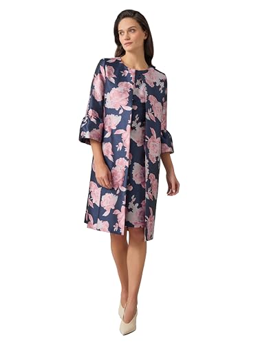 Kasper Women's Jacquard Topper W Ruffle Bell Sleeves