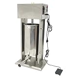Banfluxion 120W 15L Vertical Meat Filler Stainless Steel Electric Sausage Stuffer Maker Adjustable Speed Sausage Filling Machine with 4 Stuffing Tubes for Commercial and Home Use