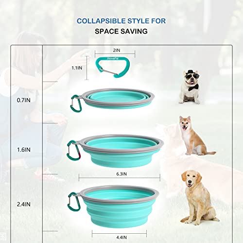 JoavePal Large Collapsible Silicone Dog Bowls(4 Pack)-BPA Free Food Grade Silicon Portable Pet Bowl Lightweight, Sturdy, Leak Proof, Food Safe, Premium Quality for Traveling Hiking Walking 650ml 20oz - Image 6