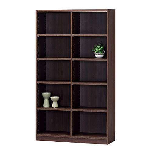 白井産業 フリー ラック シェルフ 本棚 ダークブラウン 幅87 高さ150 奥行29cm TNL-1587DK タナリオ