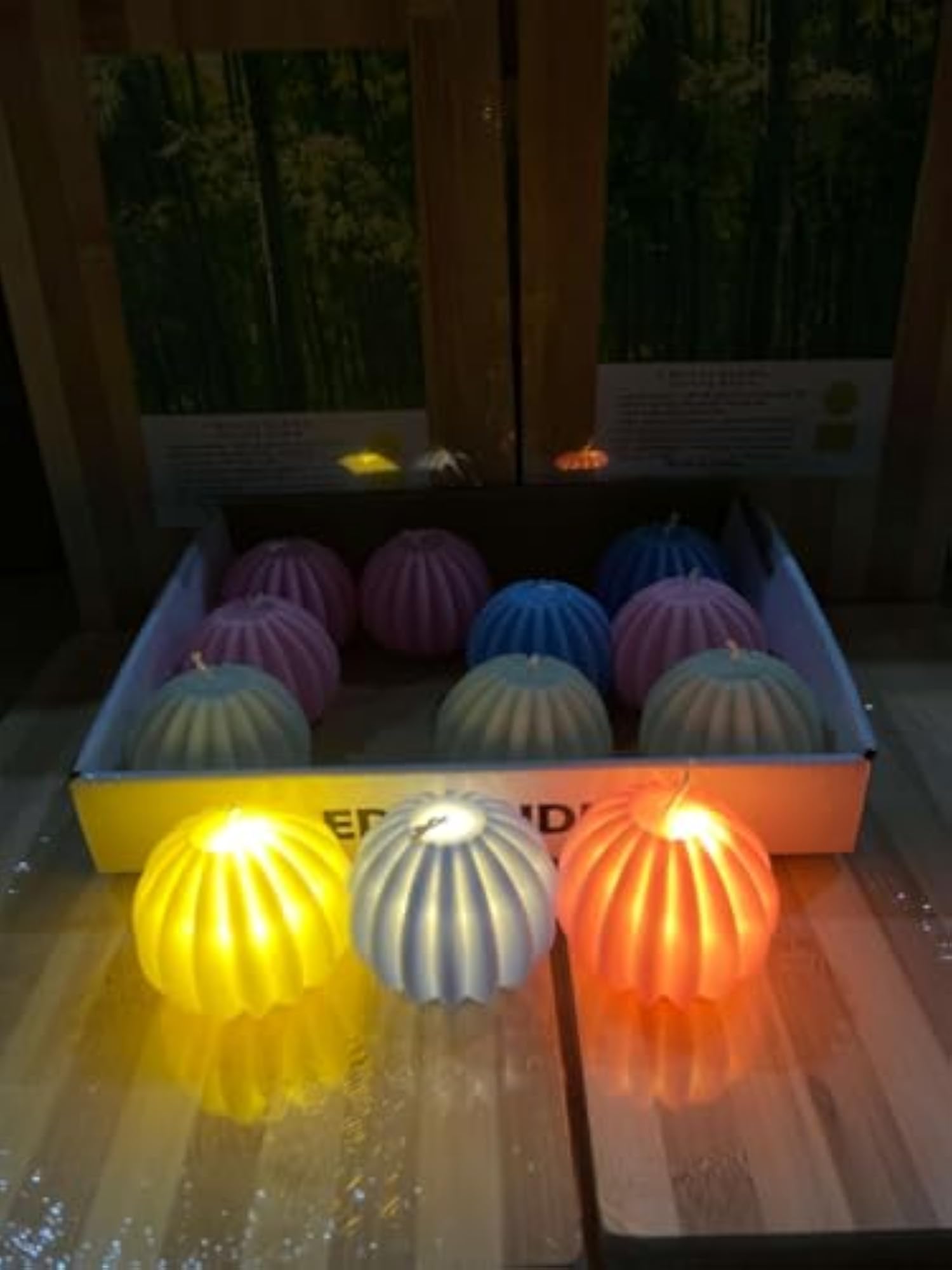 Blooming Sphere LED Decorative Candles, Flameless Glow Lights